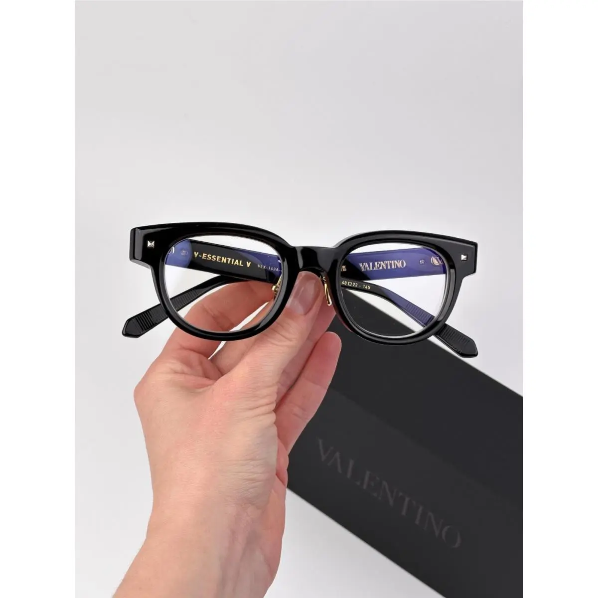 Valentino Women Eyeglasses Black Square V-essential-v VLX-163 A-af