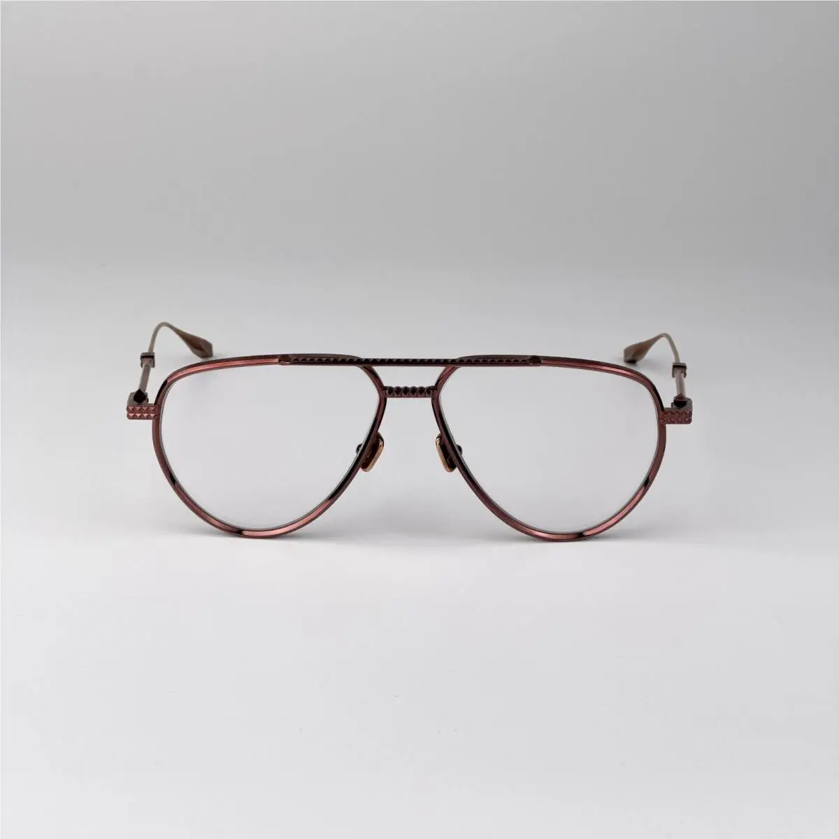 Valentino Men Eyeglasses Rose Gold Transparent Pilot V-stud-ii VLX-133 C