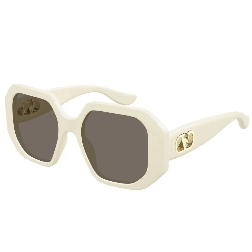 Valentino VG0003SA 004 Ivory Shiny Sunglasses 55-17-145