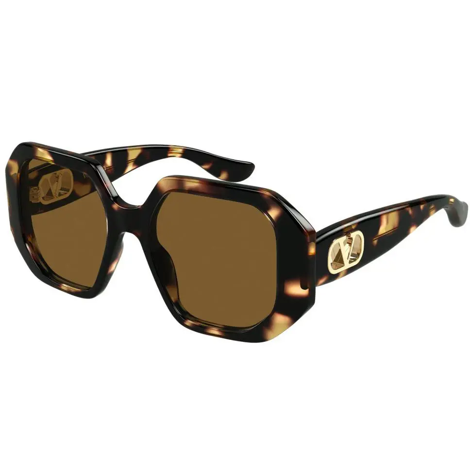 Valentino VG0003SA 002 Havana Polished Sunglasses 55-17-145