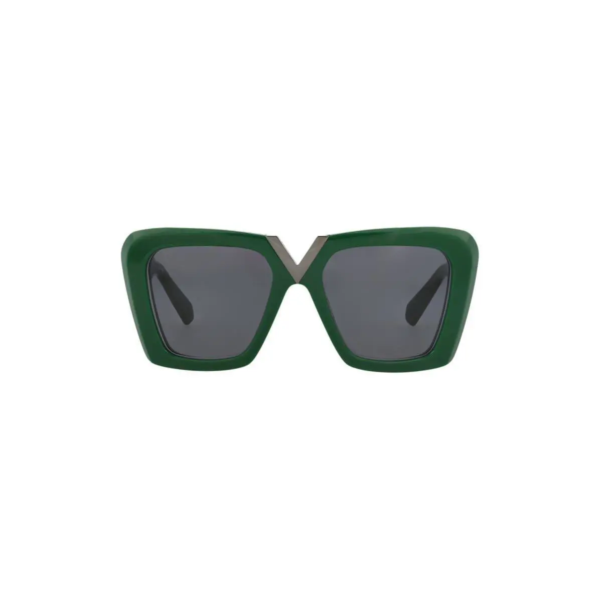 Valentino Men 53mm Novelty Sqaure Sunglasses Green Green Grey