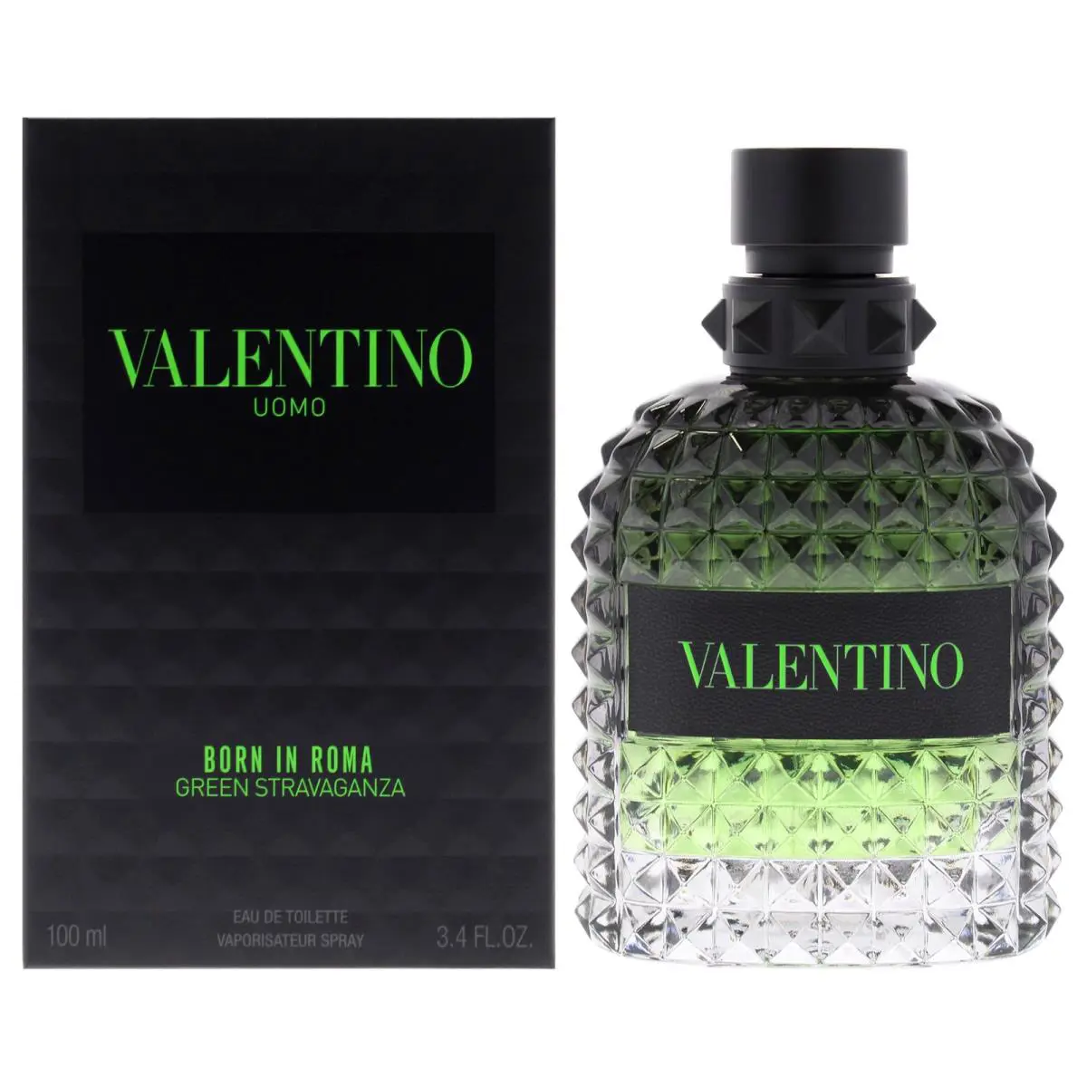 2Pack Valentino Uomo Born In Roma Green Stravaganza by Valentino-3.4oz Edt Spray