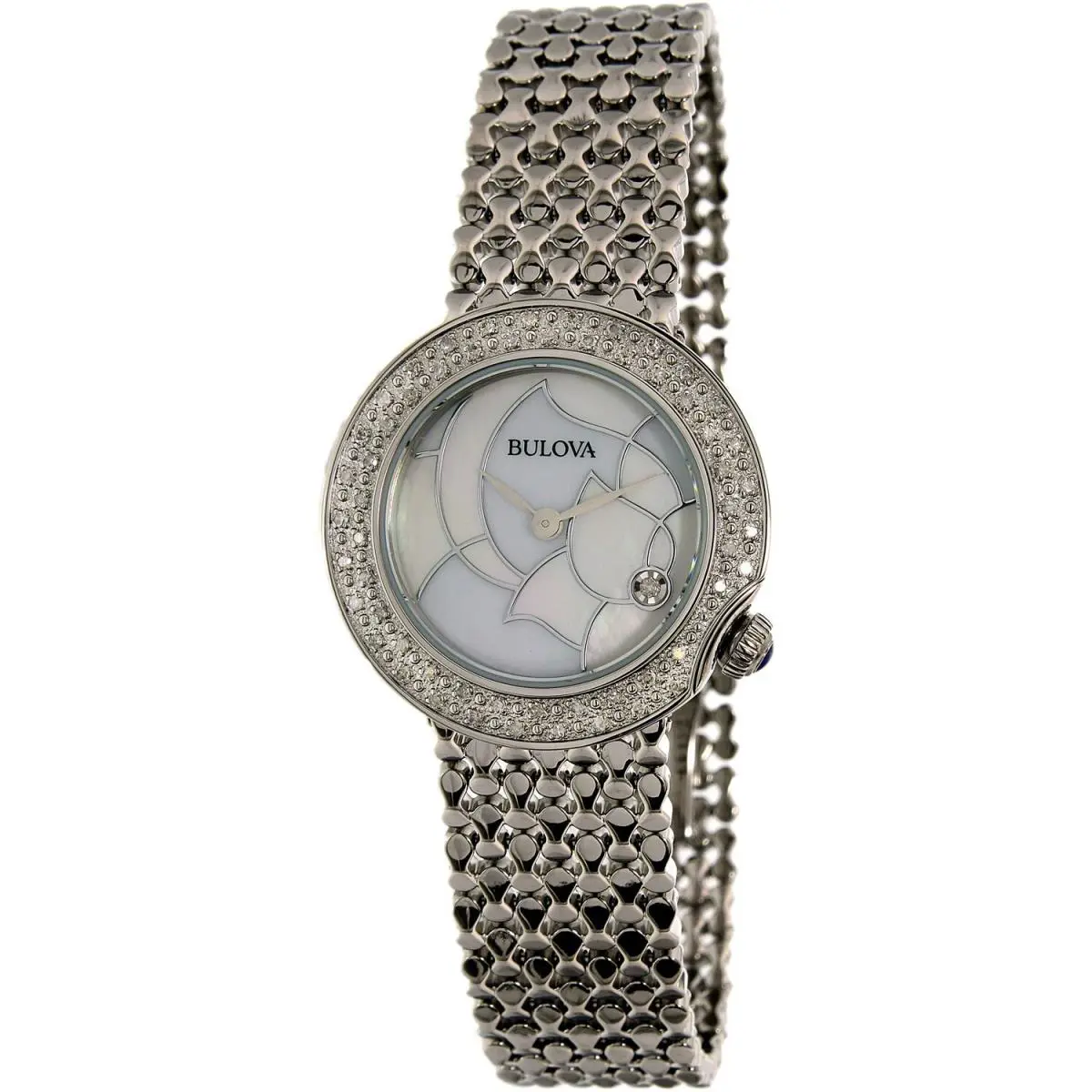 Bulova Diamond Accent Women Watch Stainless Steel 96R209