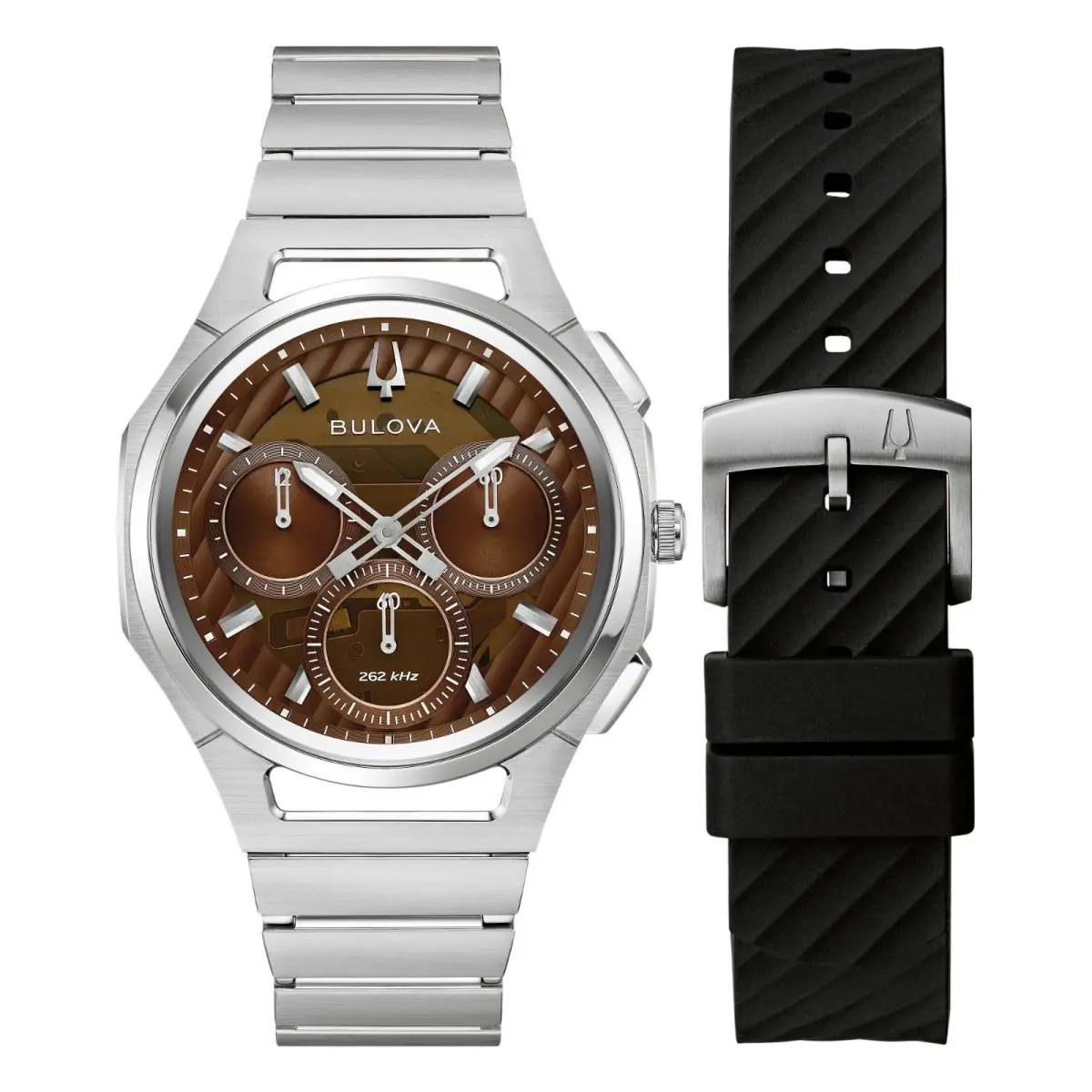 Bulova Curv 10th Anniversary Edition Brown Dial Men`s Watch 96K117