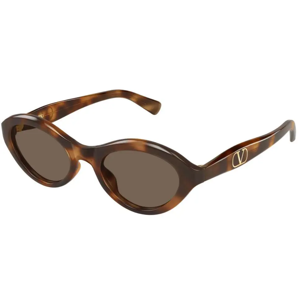 Valentino VG0008S 002 Havana Polished Sunglasses 52-20-140