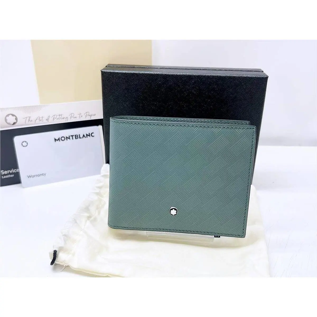 Montblanc Extreme 3.0 Wallet 6CC British Green Leather Full Box