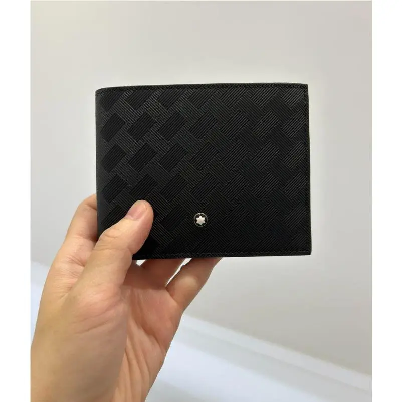Montblanc Extreme 3.0 Black Leather Wallet Men`s Luxury Card Holder Bifold