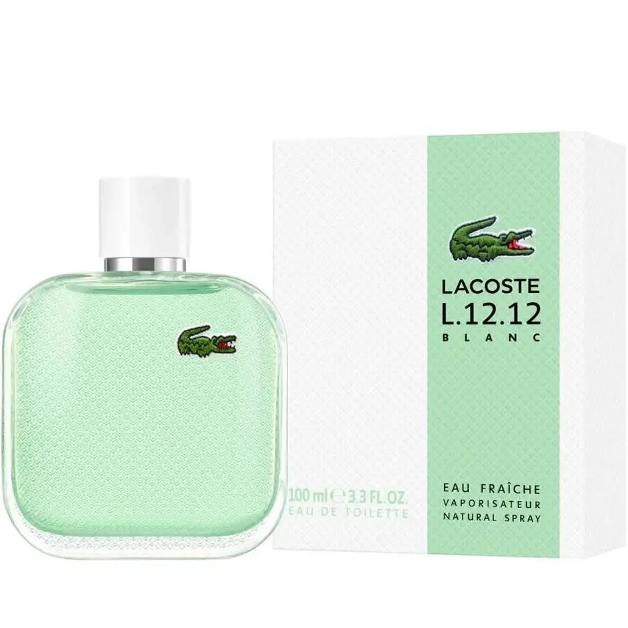 L.12.12 Blanc Eau Fraiche by Lacoste 3.3 Edt Cologne For Men
