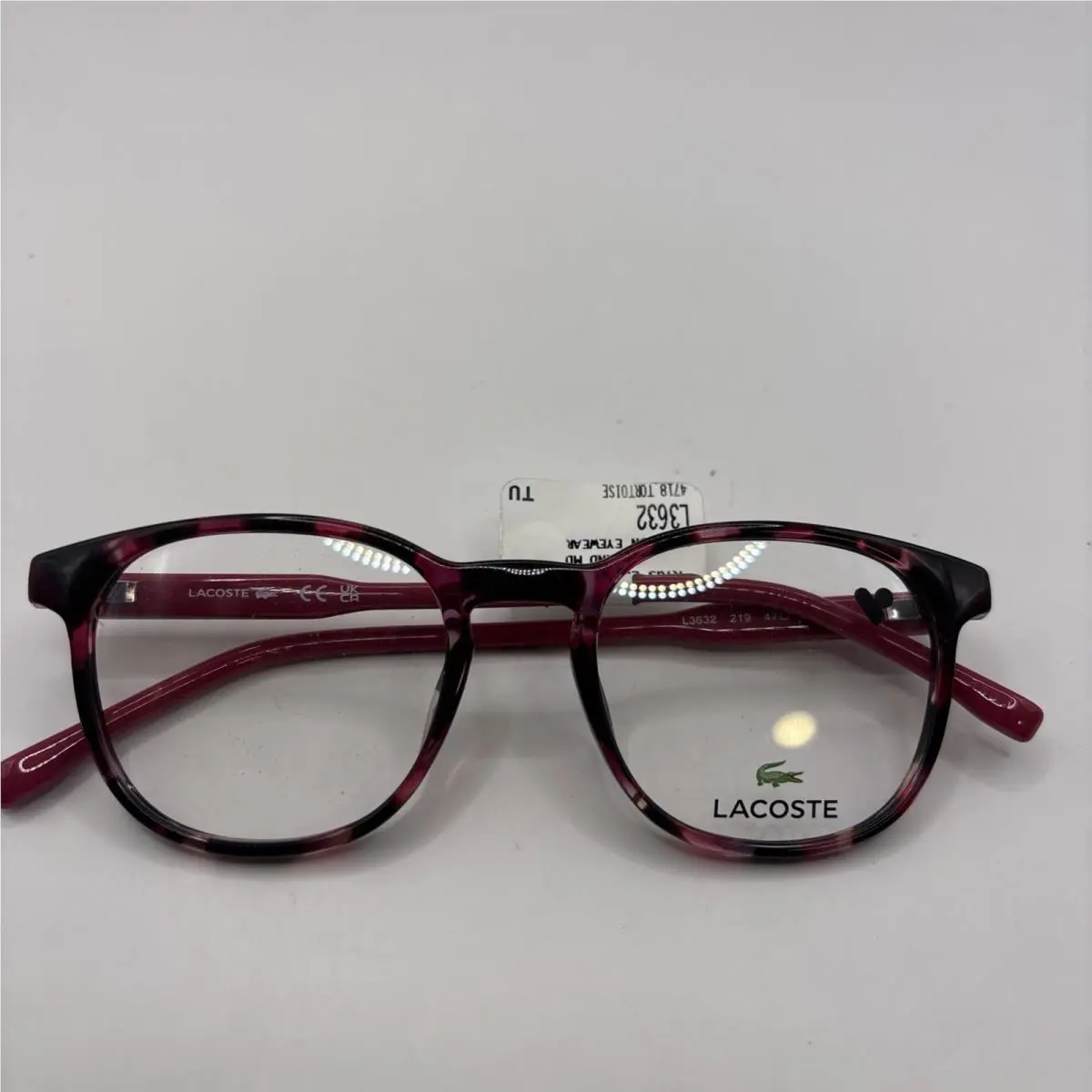 Lacoste L3632 219 Havana Pink Full Rim Eyeglasses Frames 47-18-135