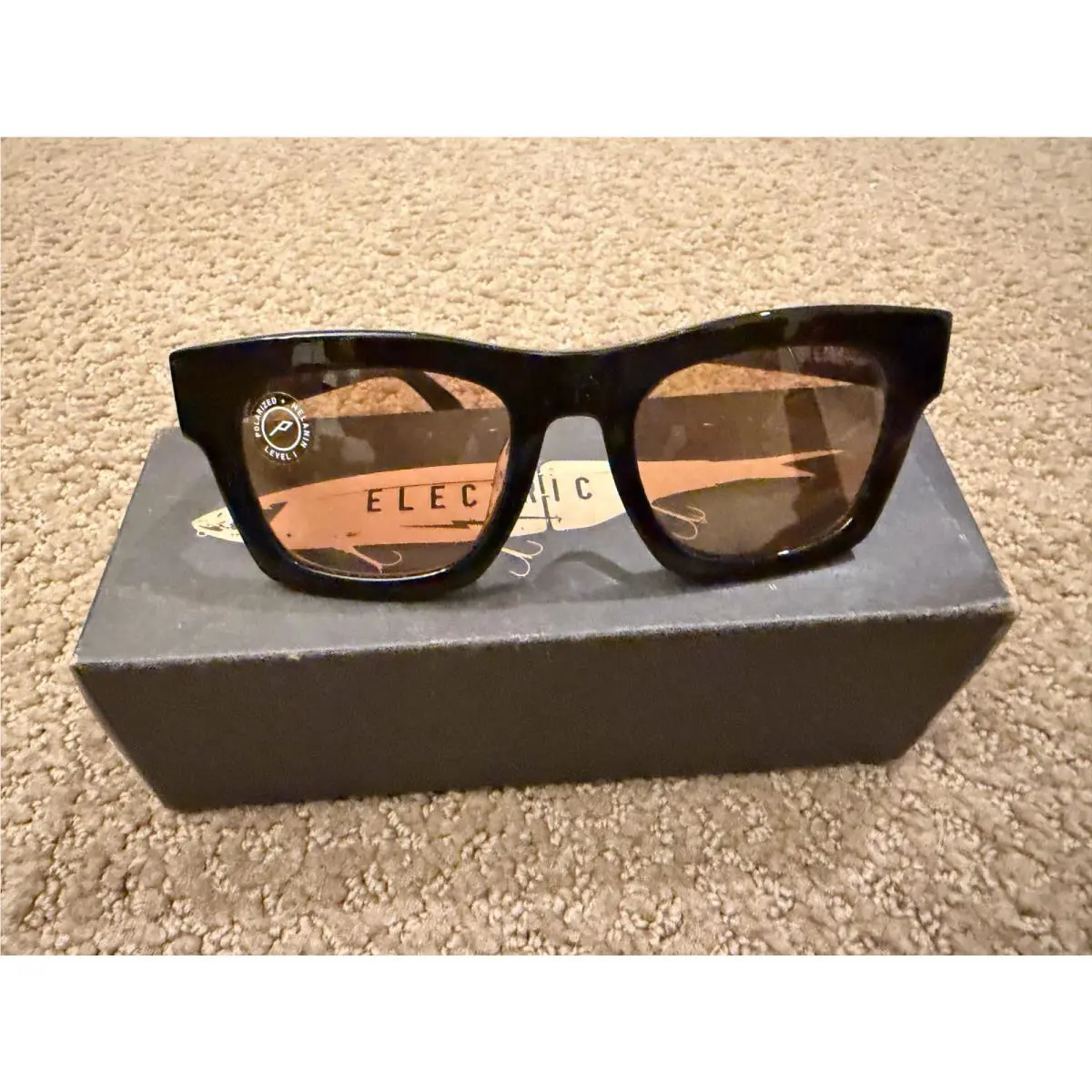 Electric Visual AF Crasher 49 Gloss Black /ht Bronze Polar Sunglasses AE19771251