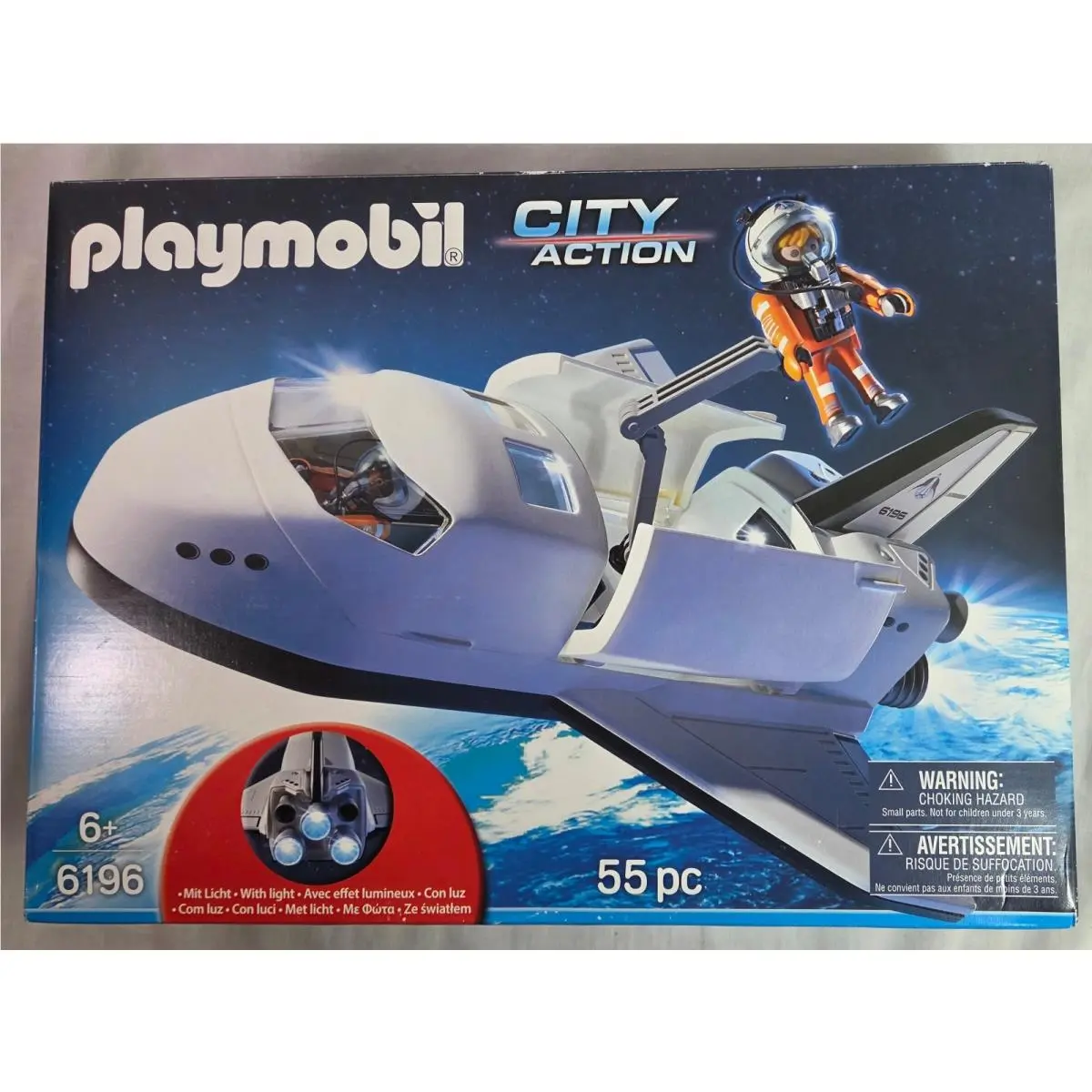 Playmobil City Action Space Shuttle Ship 6196 Playset Rare 2014