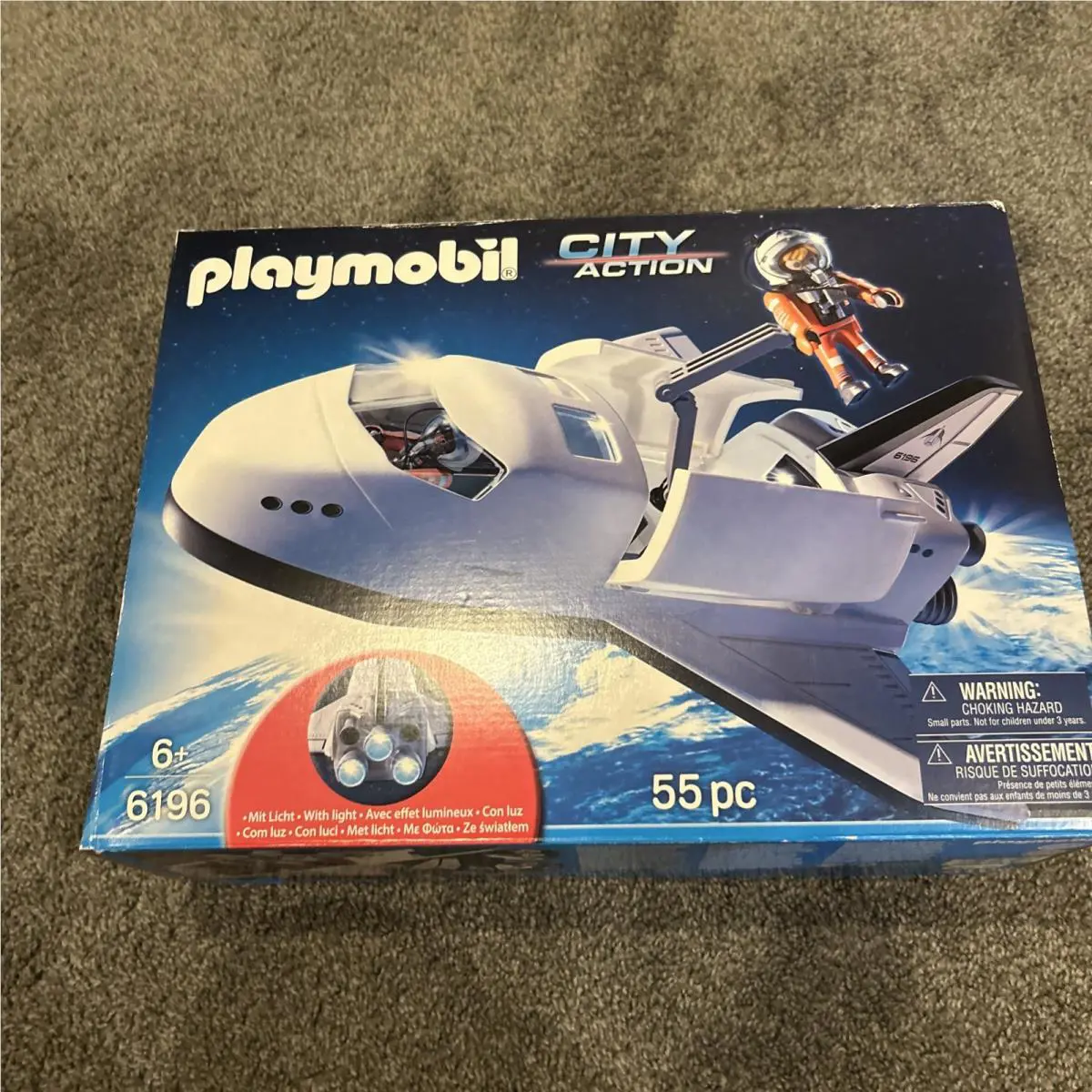 Playmobil City Action Space Shuttle Ship 6196 Playset Rare 2014