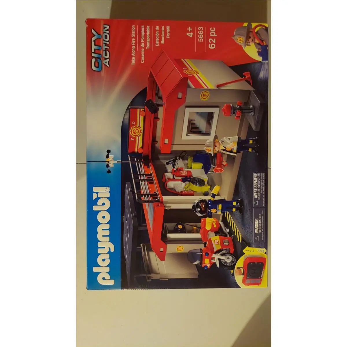 Playmobil City Action Take Along Fire Station 5663 Motorcycle