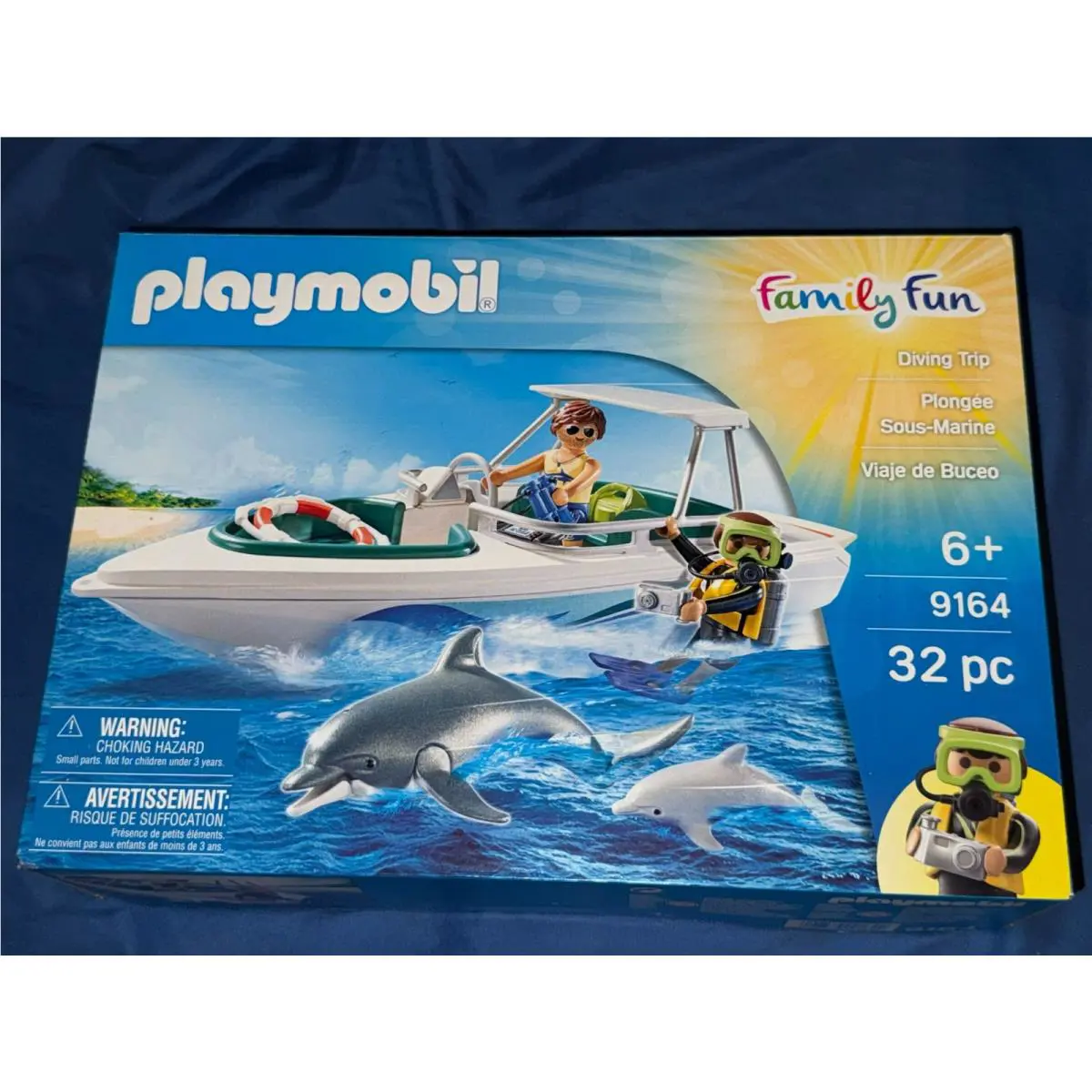 Playmobil 9164 Set Diving Trip Family Fun Boat/dolph