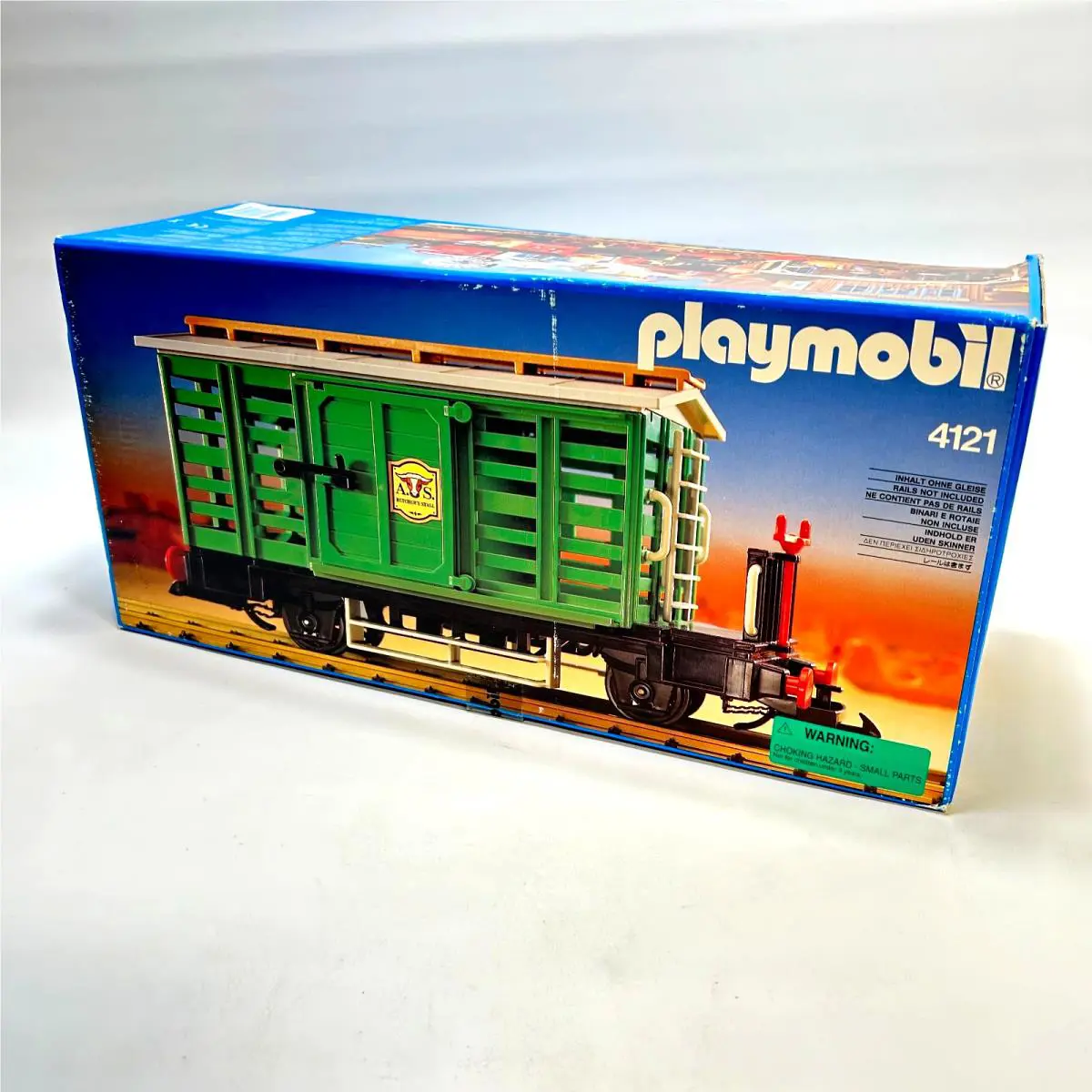 Playmobil 4121 Western Train Butcher Stall Car Vintage Germany