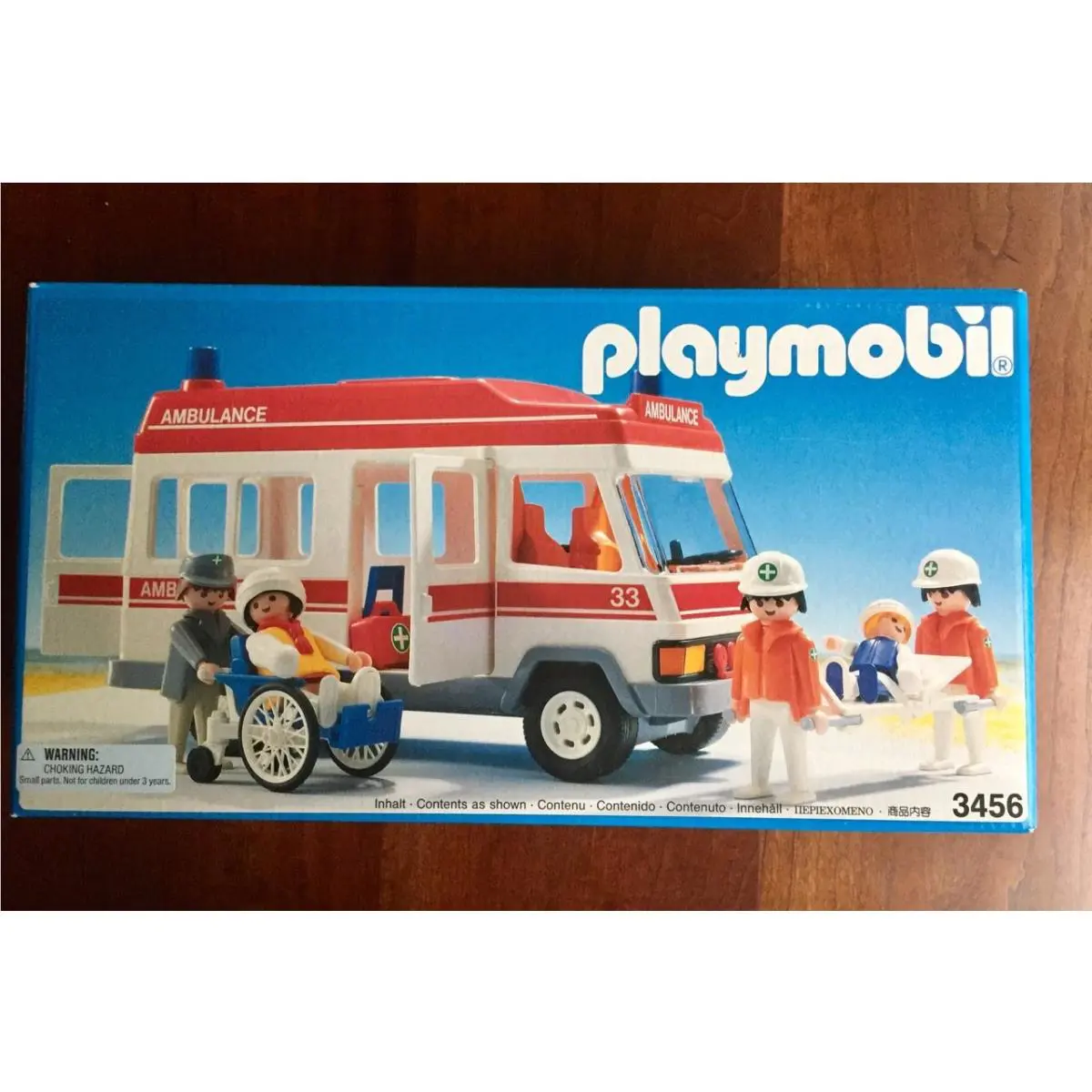 Playmobil 3456 Ambulance with Red Roof 1989 in Factory Box