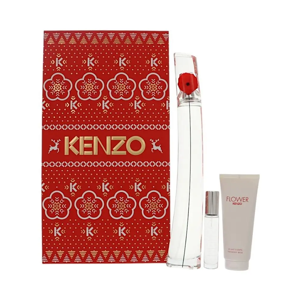 Flower  Gift Set For Women 3 Piece Set For Women: 3.3 Oz Eau De by Kenzo