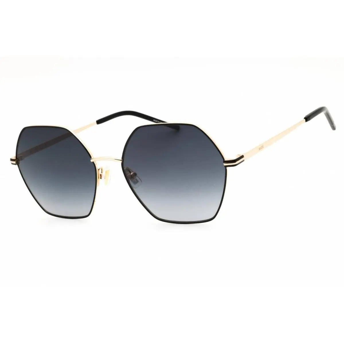 Hugo Boss Women`s Sunglasses Black/gold Metal Round Shape Frame 1589/S 02M2 9O