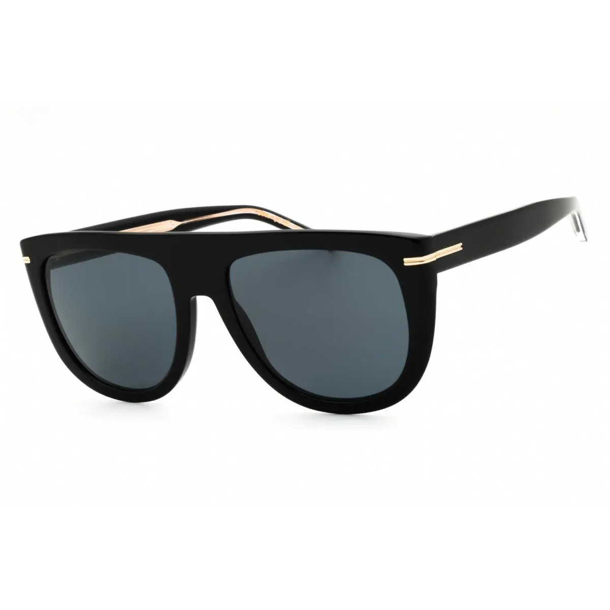 Hugo Boss 1655 S 807 IR Sunglasses Black Frame Gray Lenses 56mm