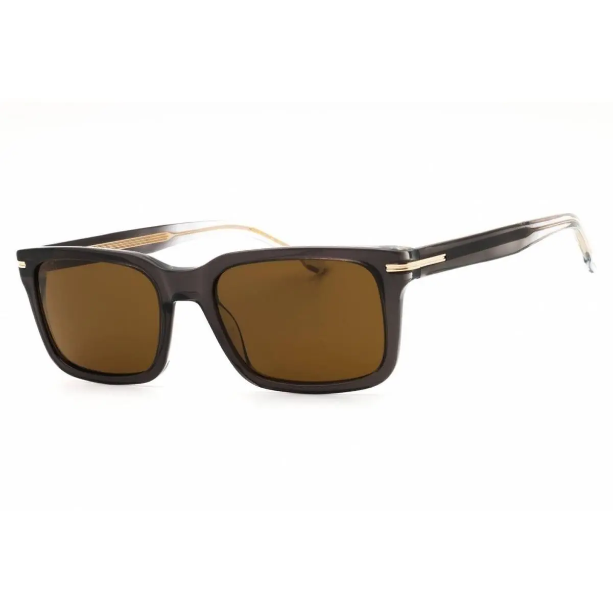 Men`s Sunglasses Grey Plastic Rectangular Shape Frame 1628/S 0KB7 70 by Hugo Boss