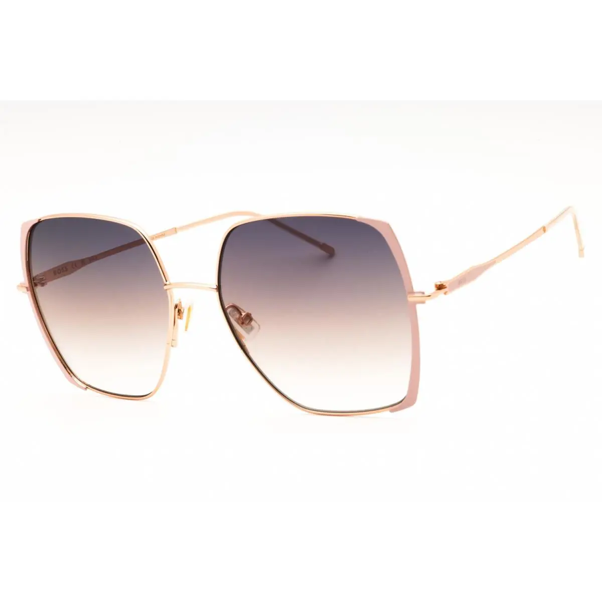 Hugo Boss 1707 S Bku PR Sunglasses Gold Frame Gray Brown Lenses 58mm