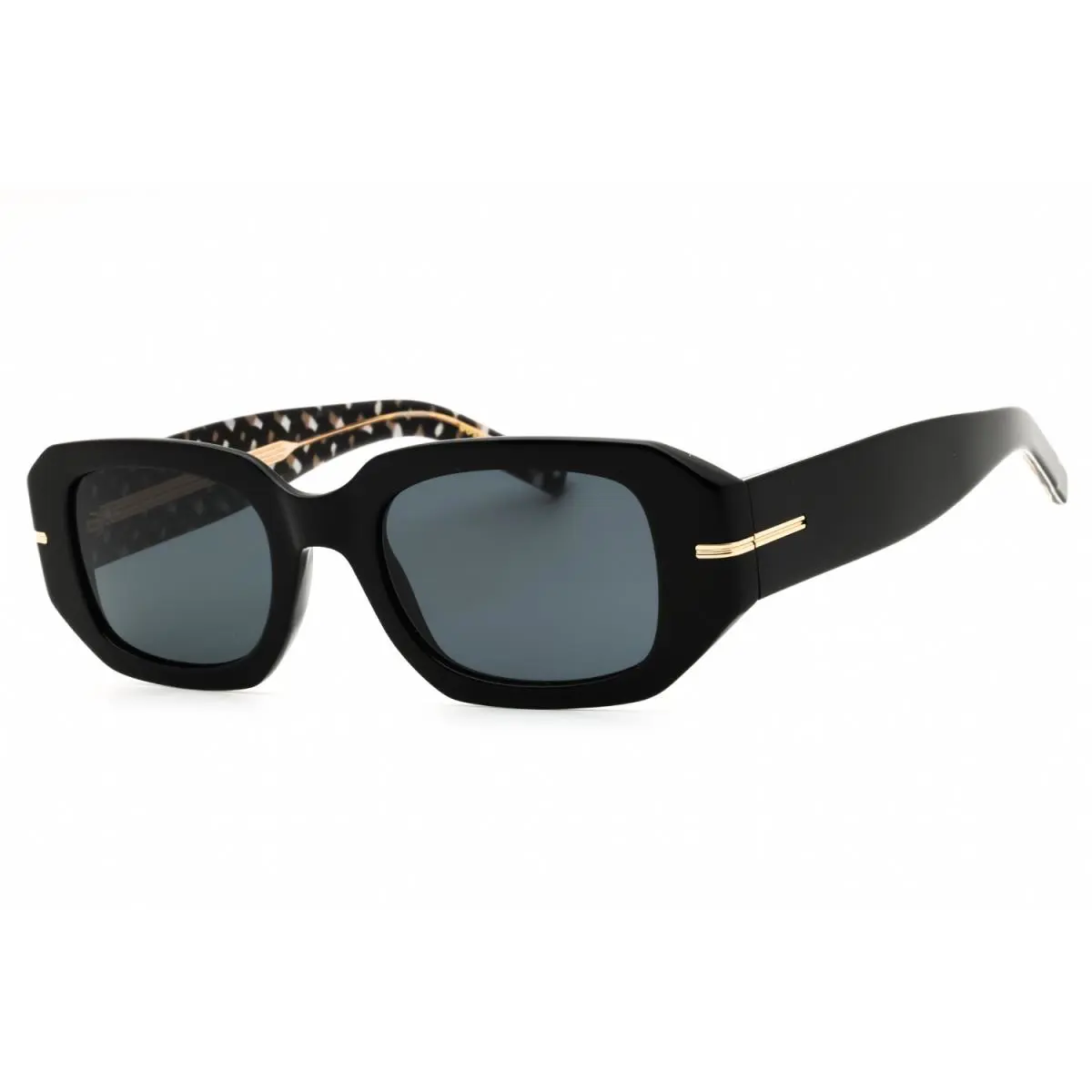 Hugo Boss 1608 S 0807 IR Sunglasses Black Frame Gray Lenses 50mm