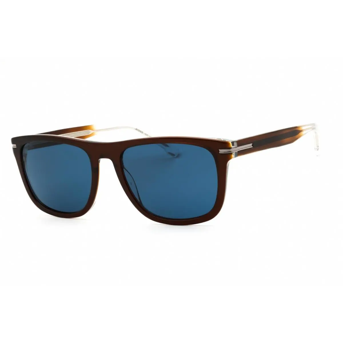 Hugo Boss 1626 S 09Q KU Sunglasses Brown Frame Blue Lenses 55mm