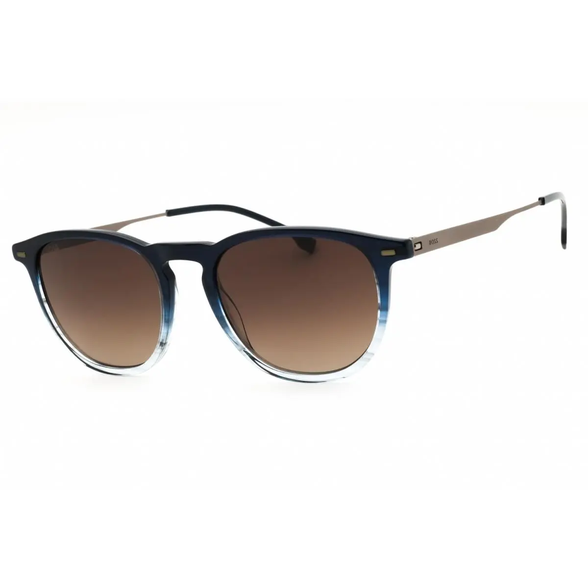 Hugo Boss Boss 1639/S 0QEU HA Blue Horn Ruthenium/brown Gradient