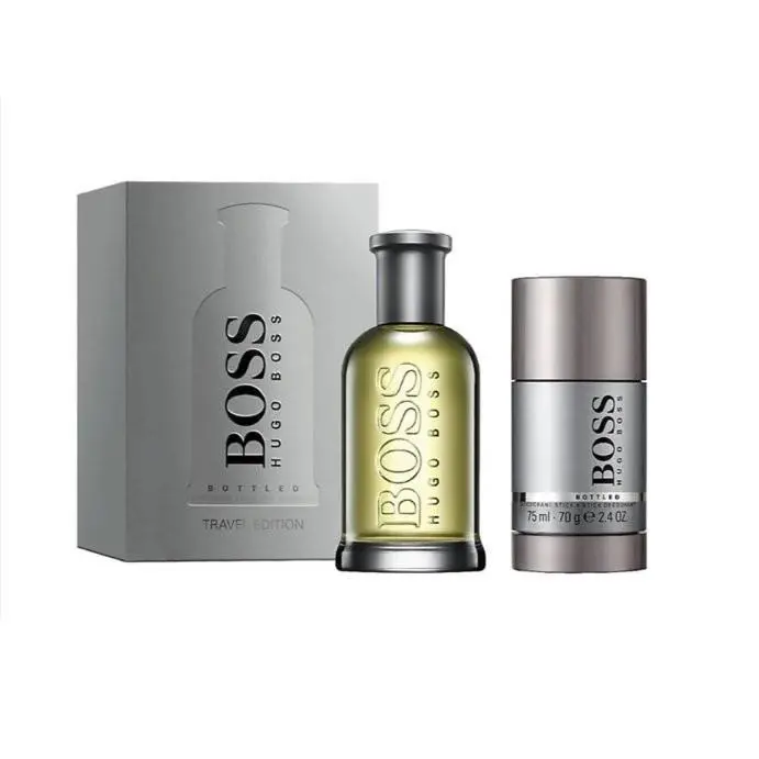 Bottled 3.3 oz Edt Spray Mens Cologne+ 2.4 Deo Travel Edition Set by Hugo Boss