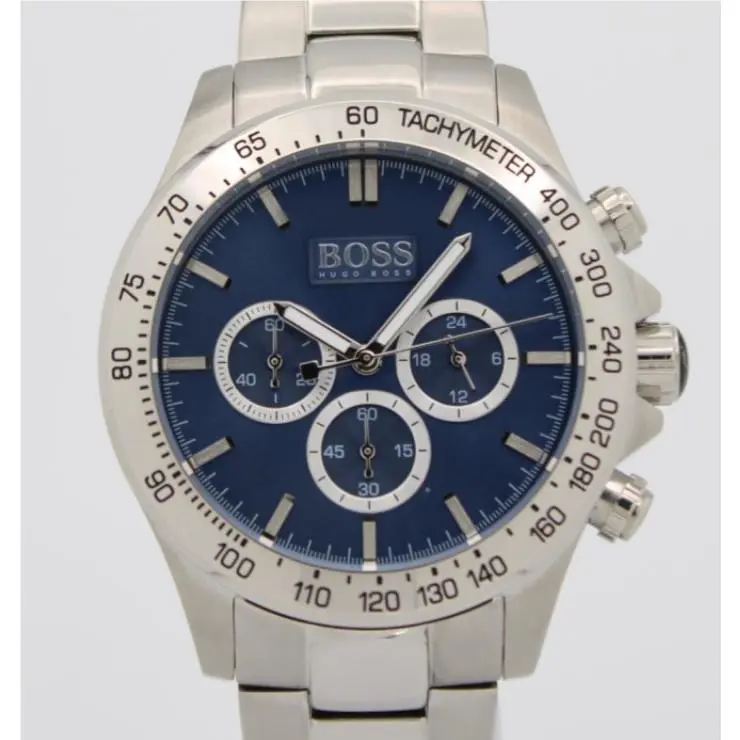 Hugo Boss 44 MM HB 1512963 Ikon Chronograph Blue Dial Watch For Men