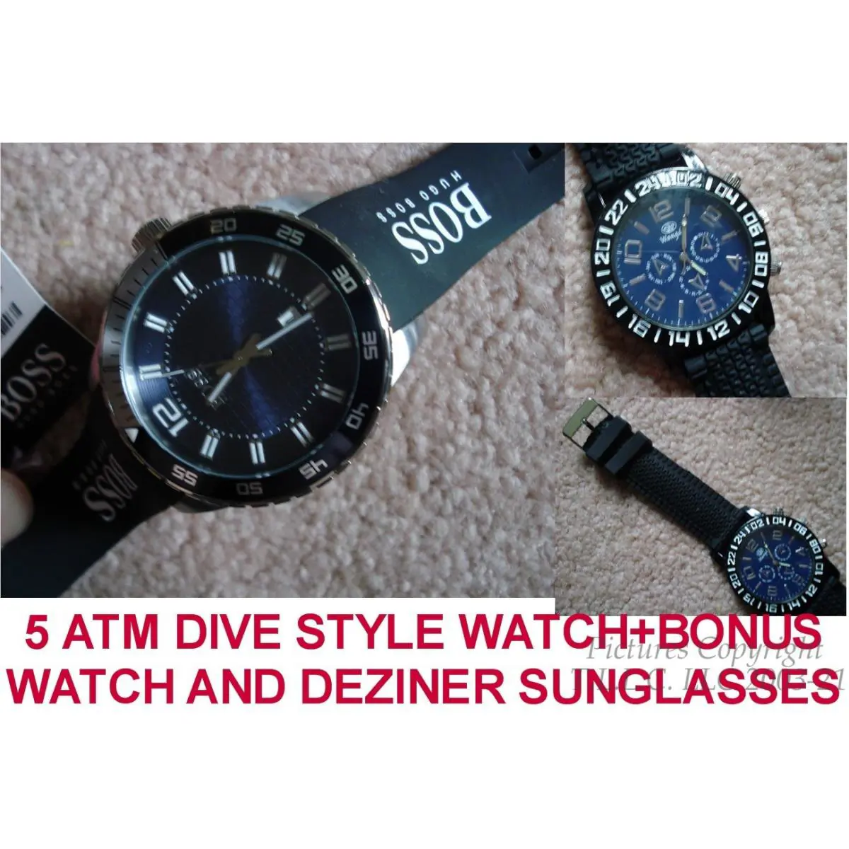 1512887 Hugo Boss Dive Style W/date 1512887 Hugo Boss Watch +bonus
