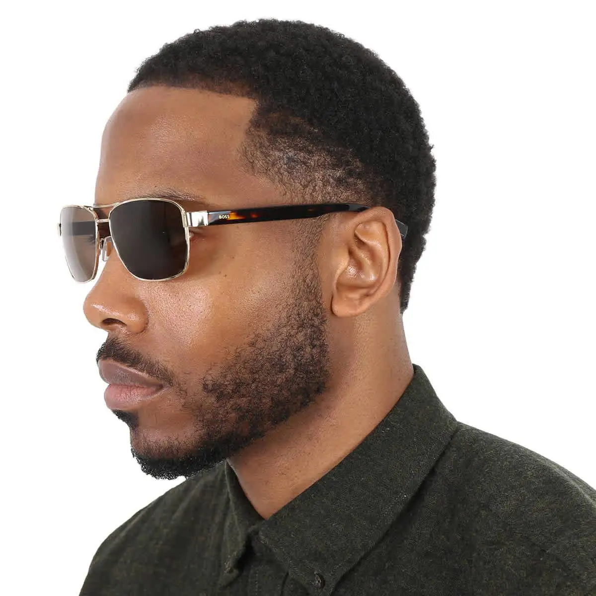 Hugo Boss Brown Pilot Men`s Sunglasses Boss 1559/O/S 0FG4/70 60 Boss 1559/O/S