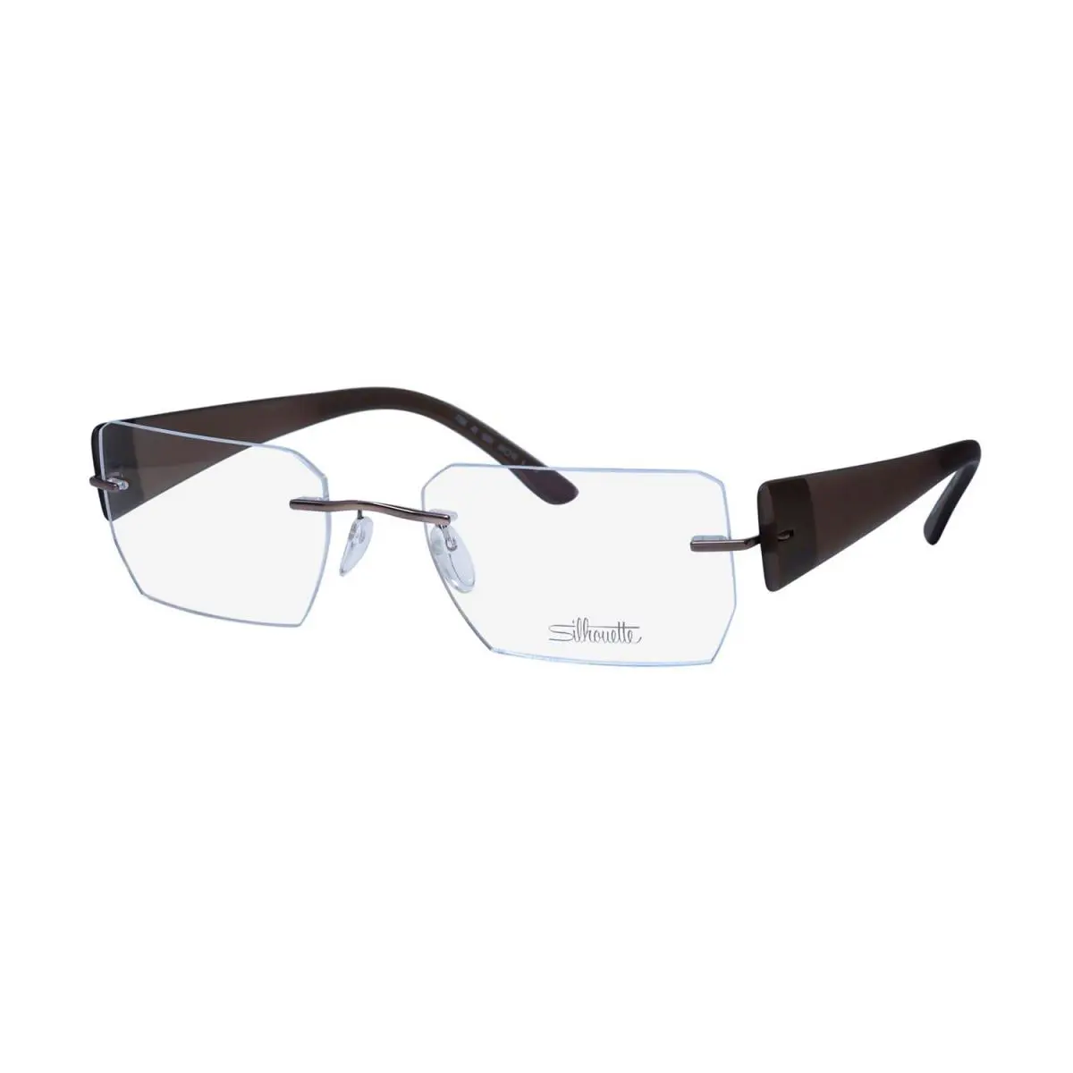 Silhouette 7598/40 Eyewear 54-19-145 Austria Brown Geometric 6052 Unisex
