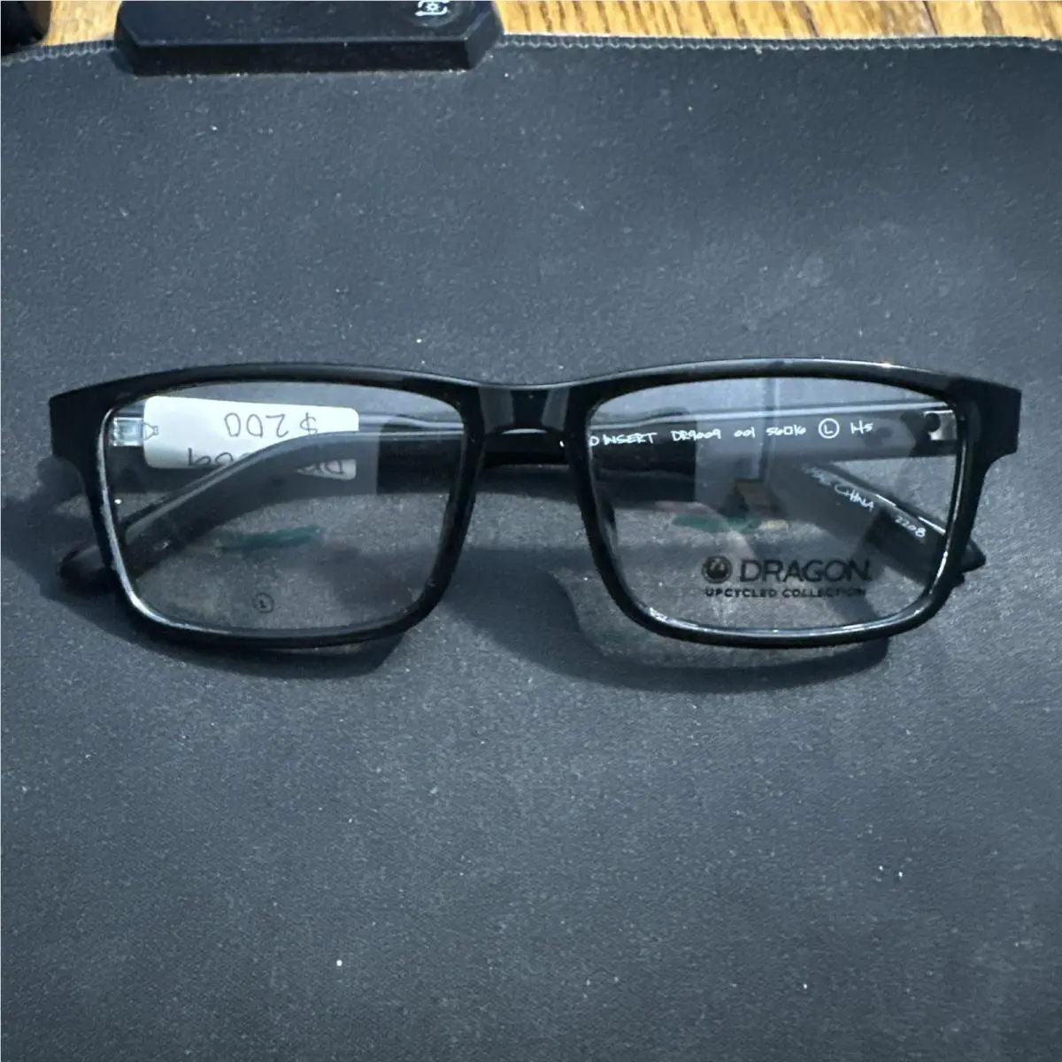 Dragon DR9009 001 Black Mens Rectangle Full Rim Eyeglasses 56-16-145 Black