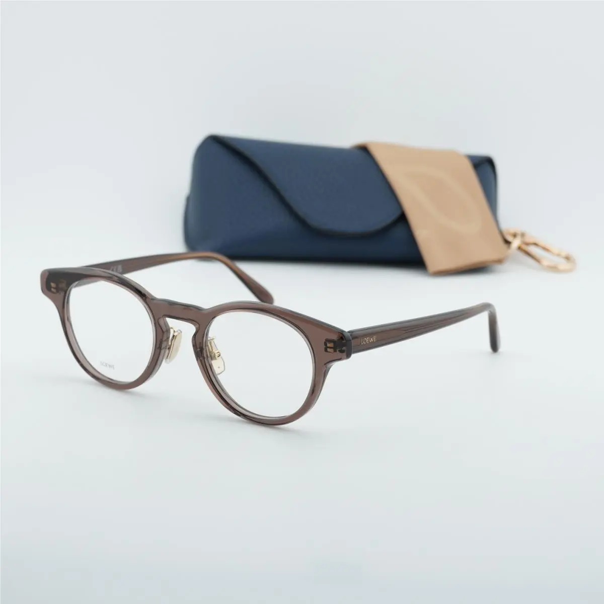 Loewe LW50085F 050 Shiny Brown 49mm Eyeglasses
