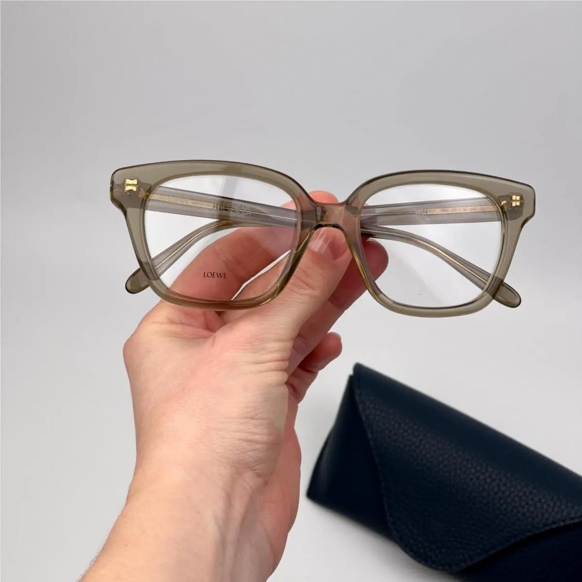 Loewe Women Eyeglasses Green Demo Square LW50083I Slim 096