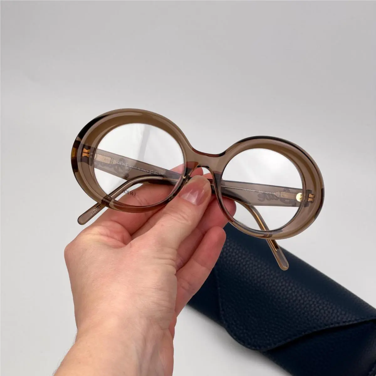 Loewe Women Sunglasses Brown Demo Round LW50046I Curvy 045