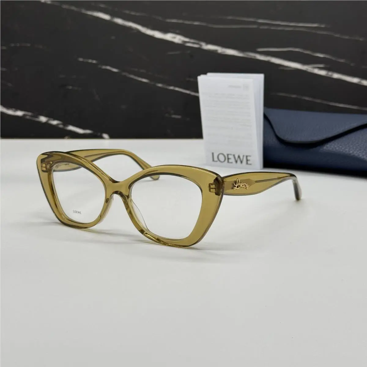 Loewe LW50067I 096 Eyeglasses Glossy Green Women Eyewear Loewe
