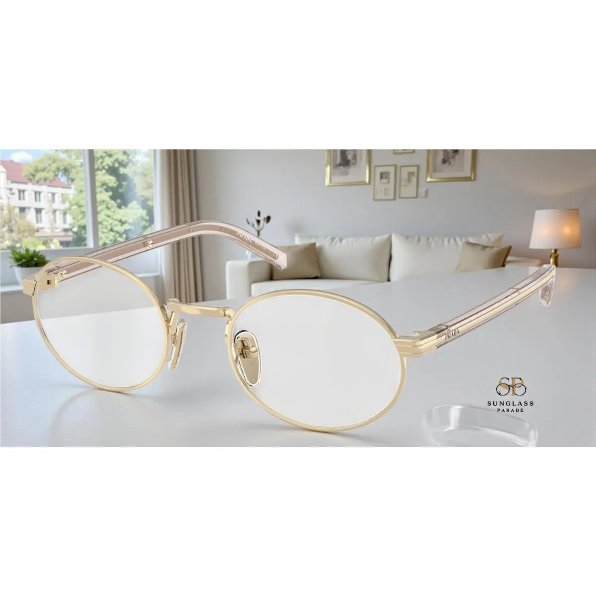 Prada PR B55V ZVN1O1 Pale Gold Demo Lens 52 mm Women`s Eyeglasses