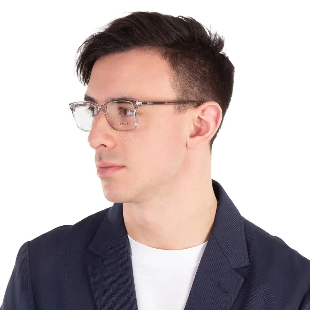 Prada Demo Square Men`s Eyeglasses PR 14WV U431O1 56 PR 14WV U431O1 56