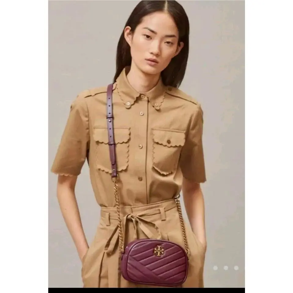 Tory Burch Kira Chevron Small Camera Crossbody Bag