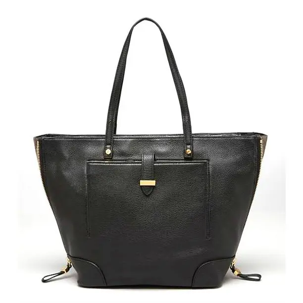 Tory Burch Clay East West Leather Tote Black Multi