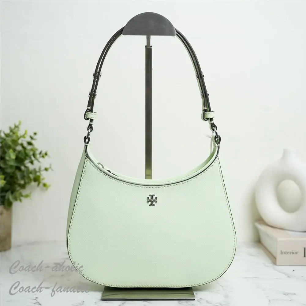 Tory Burch Emerson Saffiano Leather Shoulder Bag in Meadow Mist