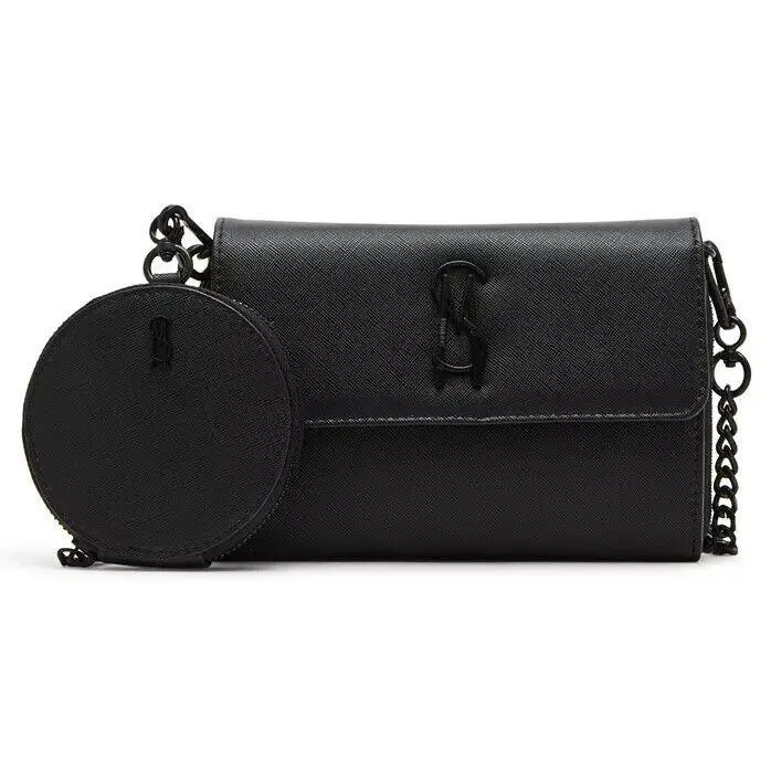 Steve Madden Boxed Carina Crossbody Wallet and Coin Purse Black
