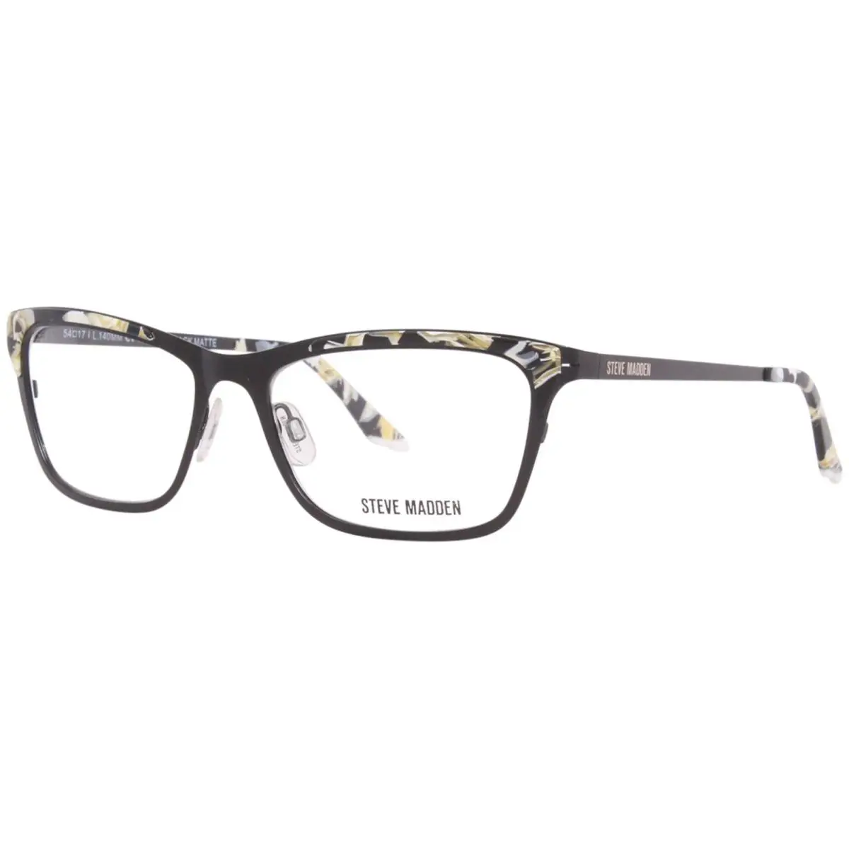 Steve Madden Karlee Eyeglasses Frame Women`s Black Matte Full Rim Cat Eye 54mm - Frame: Black