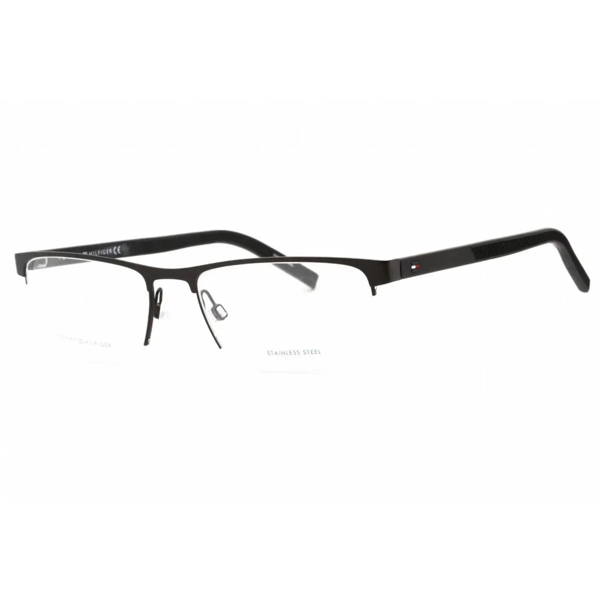 Tommy Hilfiger Men`s Eyeglasses Matte Dark Ruthenium Metal Frame Th 1594 0R80 00