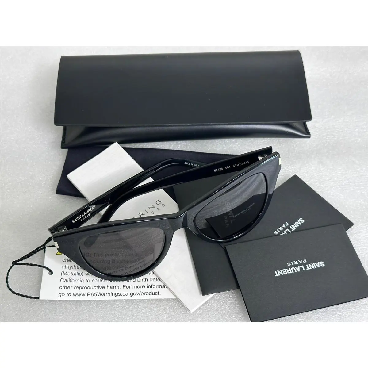 Saint Laurent SL 425 001 Sunglasses Black 54-19-140 Gray Lens SL425