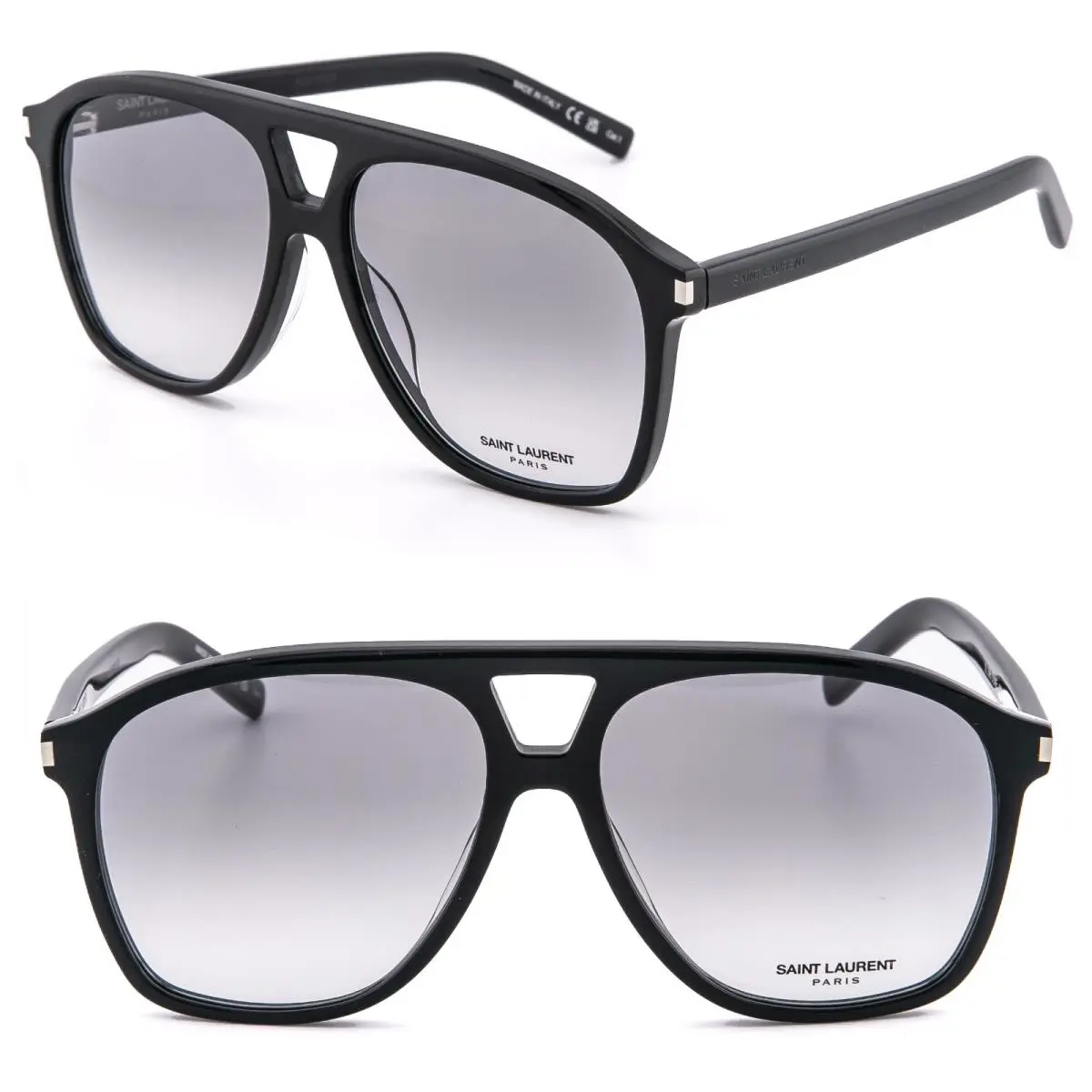 Saint Laurent Dune SL 596 SL596 Black Aviator Unisex Sunglasses 006