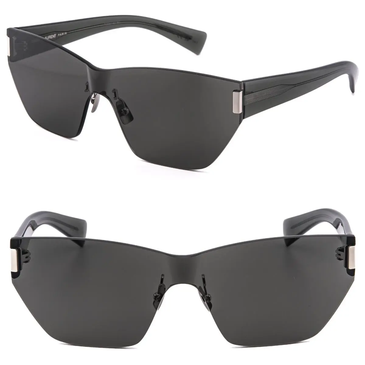 Saint Laurent SL 755 SL755 Black Rimless Cat Mask Sunglasses 001