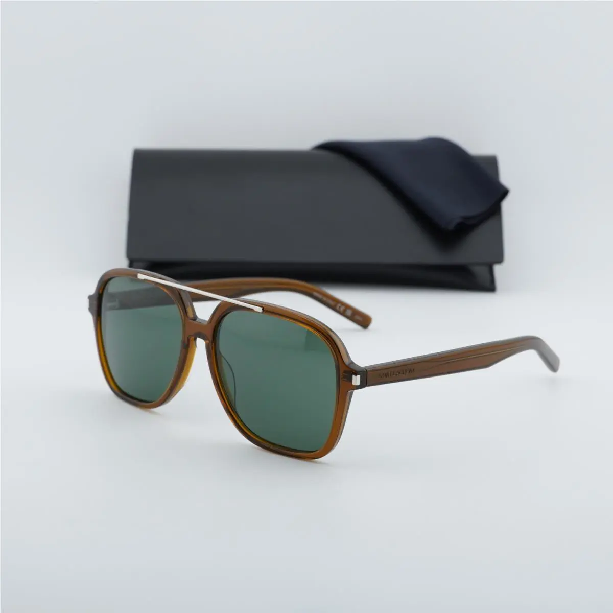 Saint Laurent SL545 004 Brown/green 58-16-145 Sunglasses